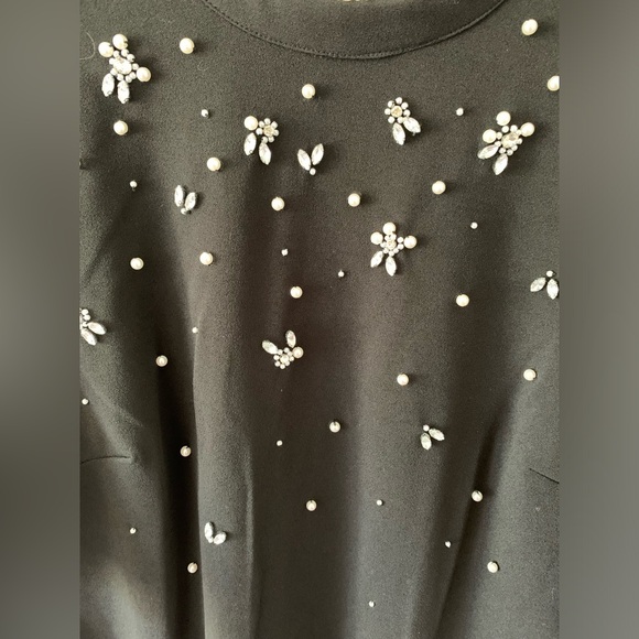 Karl Lagerfeld Pearl and Gem embellished Dress - Picture 2 of 6